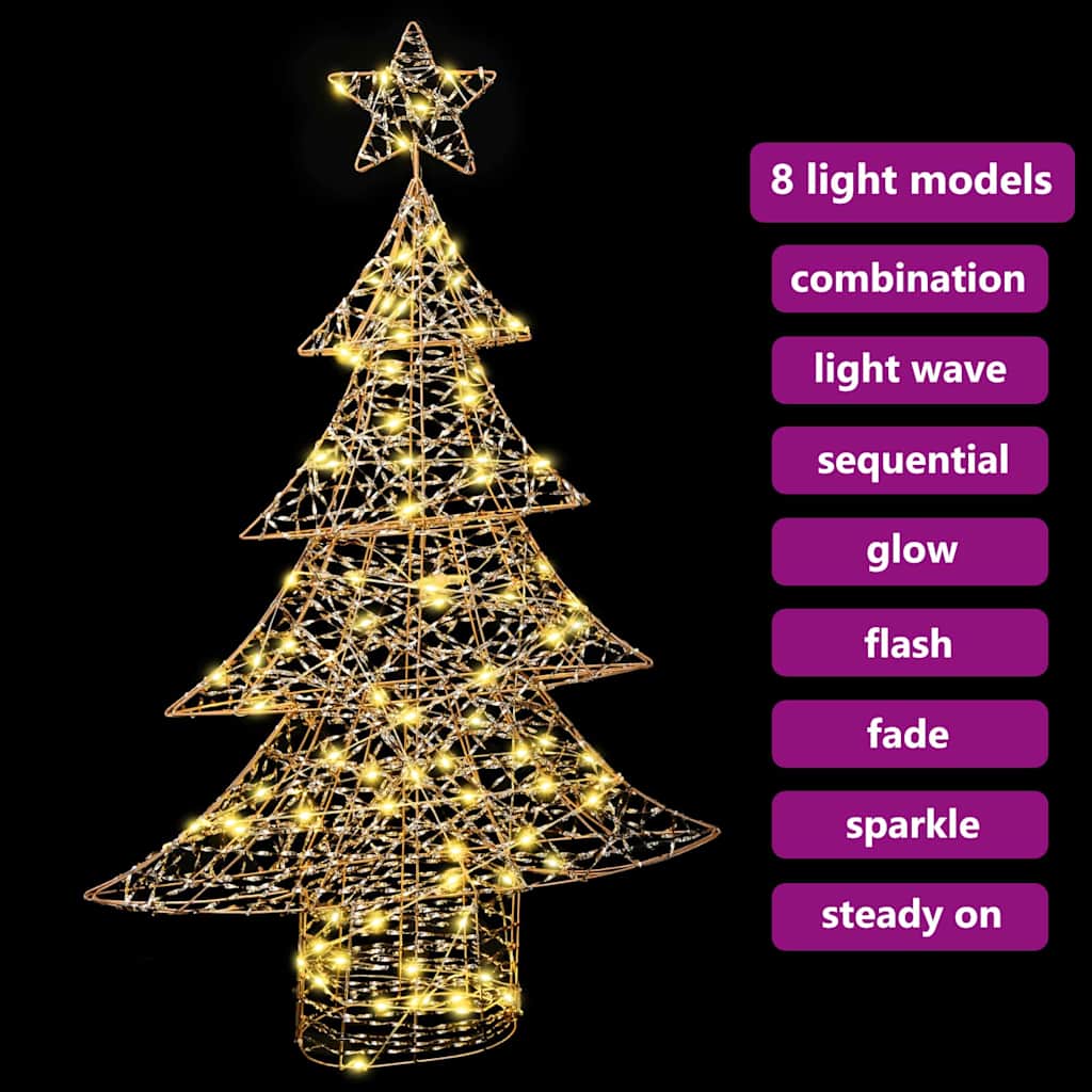 Christmas Tree with 120 Warm White LEDs 120.5 cm PET