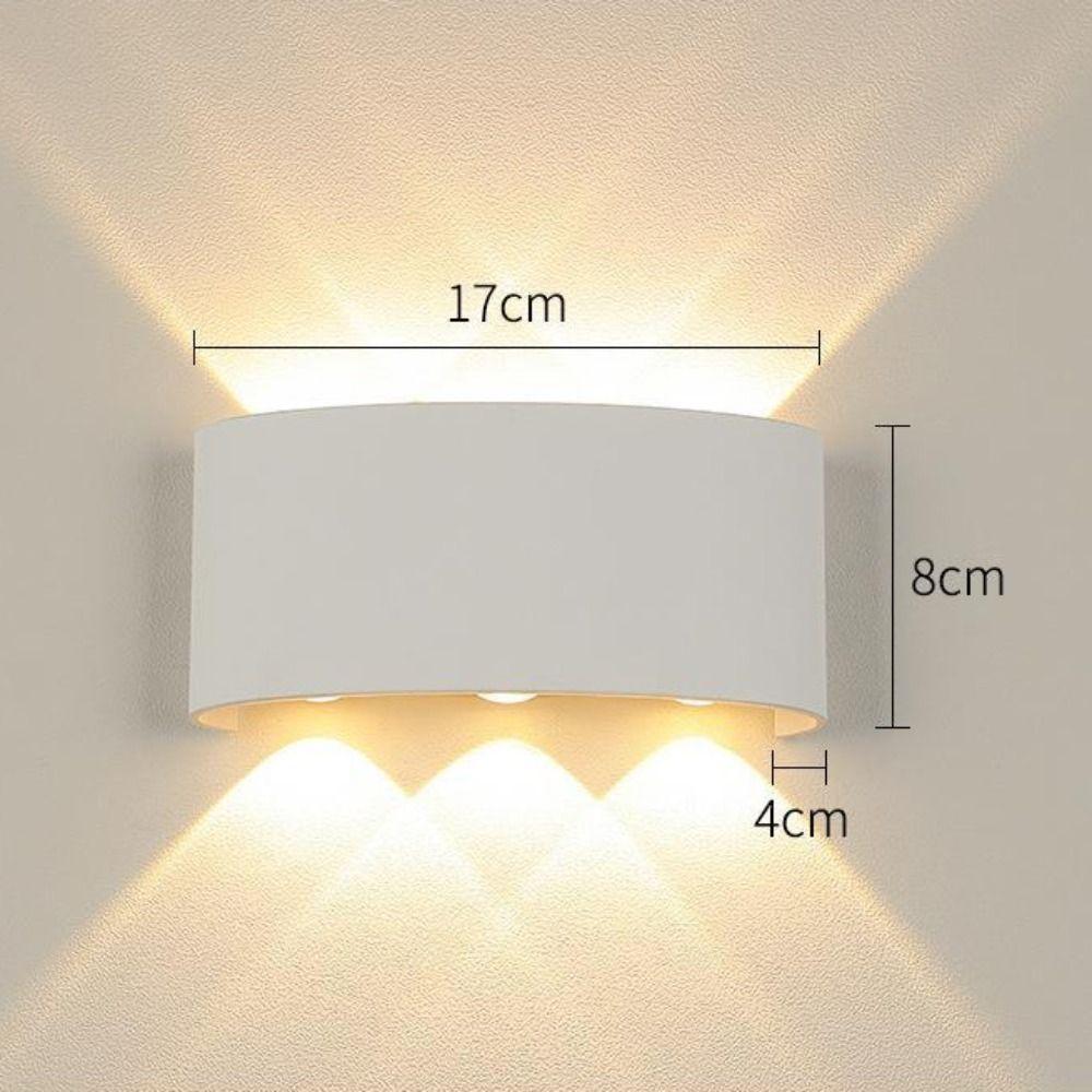Modern Aluminum Shell LED Wall Light Black White IP65 Waterproof Corridor Balcony Lights Garden Stairs Bulb Indoor Outdoor