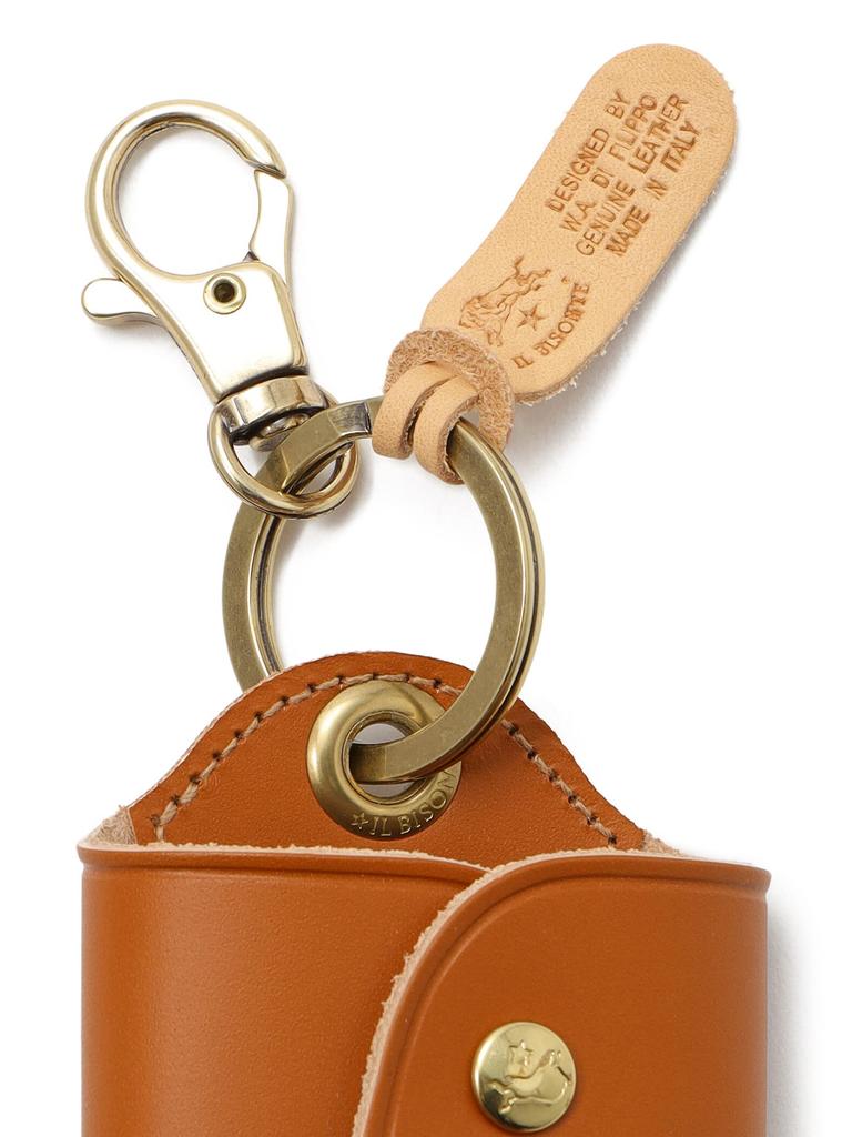 Key Case Leather Genuine Leather Cowhide Unisex Discolored Brown Brown [IL BISONTE] Women's Men's