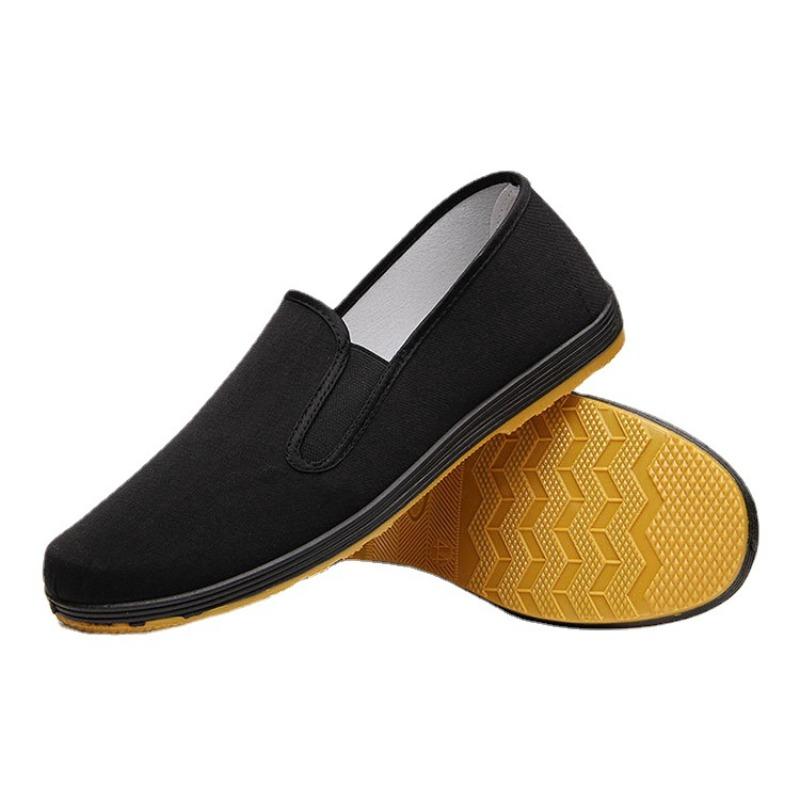 Летняя классическая пекинская тканевая обувь мужская повседневная рабочая слипоны противоскользящая износостойкая подошва из коровьей жилы парусиновая обувь для ленивых