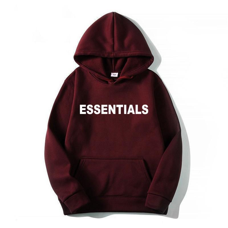 Essential Streetwear Couples Hooded Sweatshirt Unisex Oversized Pullover Casual Wear