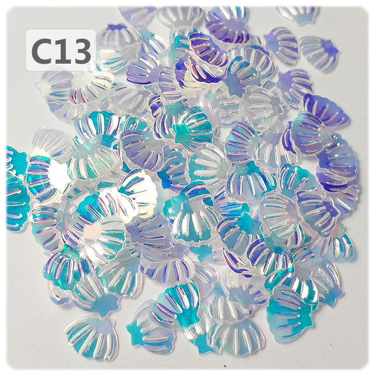 Yaleduo 8мм Мини Золотой Мерцающий Пайетки Ракушки - Макияж Глаз, Канцелярские Товары, DIY Ювелирные Изделия, Эпоксидный Глиттер