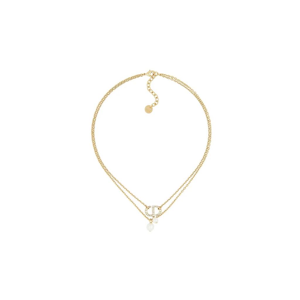 DIOR Resin, Faux Crystal Necklaces Women's Gold N1389PTCCY
