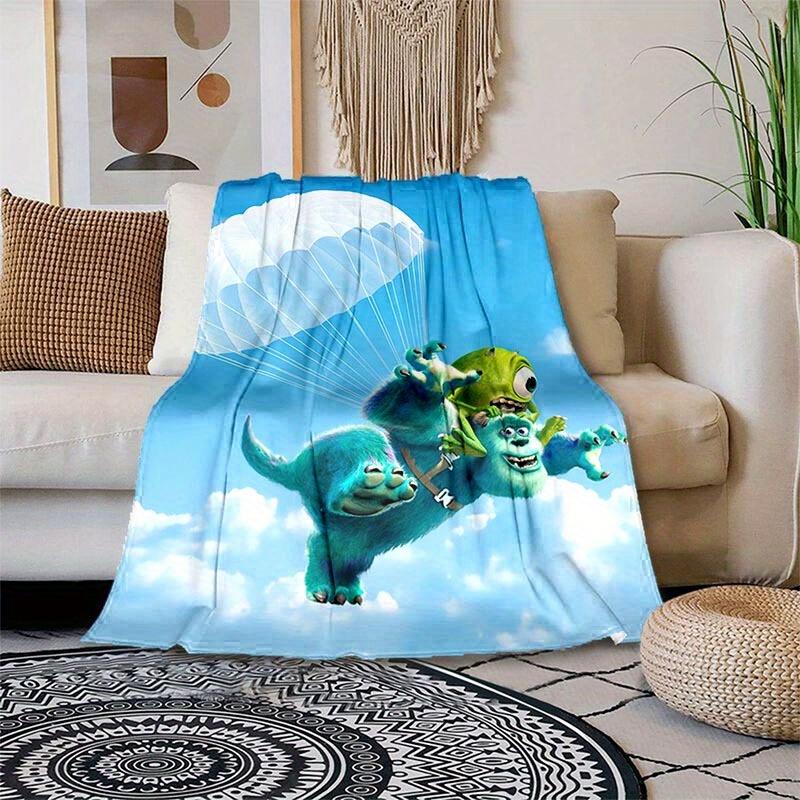 1pc Monsters University Printing Blanket - Soft, All-Season Throw for Living Room, Bedroom,Personalized Gift with Adorable Cartoon Design
