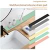 Silicone Drain Mat Anti-Slip Grooves Quick Dry Kitchen Sink Protection Pad Food-Grade Safe Large Size Countertop Dish Drying Mat