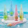 Dog Water Bottle Toy Interactive Dog Chew Toy Plastic Squeaky Bottle Teething Toy with Tennis Ball for Aggressive Chewers