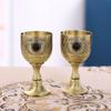 Embossed Cup Practical Retro Food Grade Metal Wine Cup Stunning Medieval Embossed Wine Goblet Embossed Cup for Restaurant