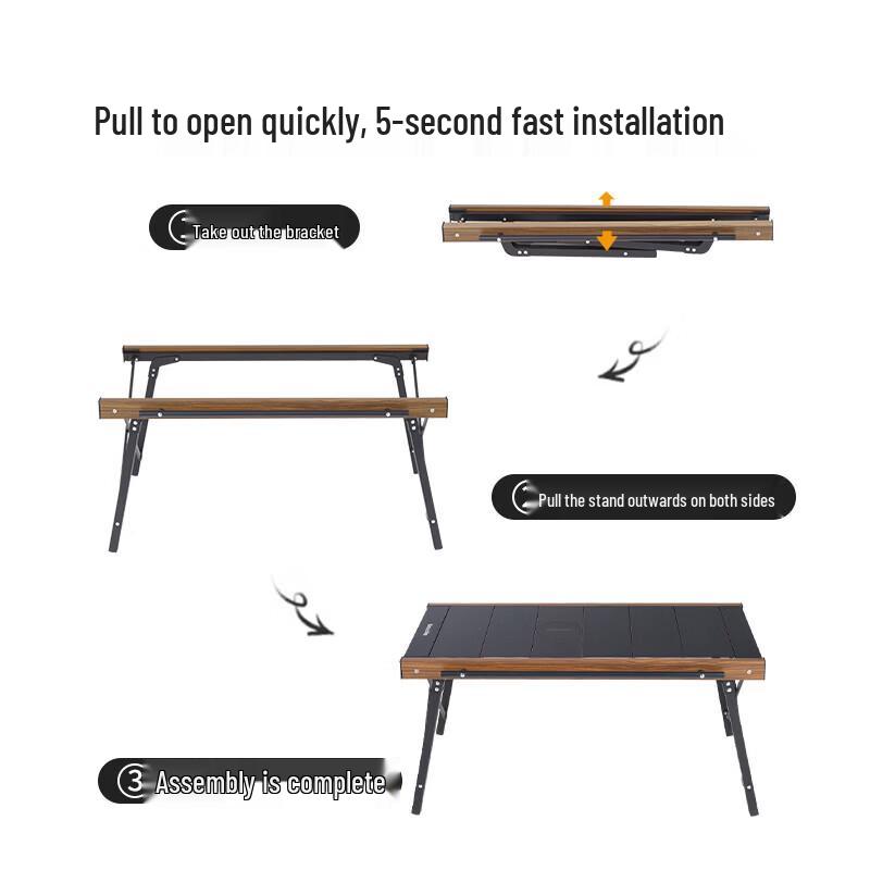 Naturehike IGT Quick-Fold Outdoor Camping Table with DIY Tea Set