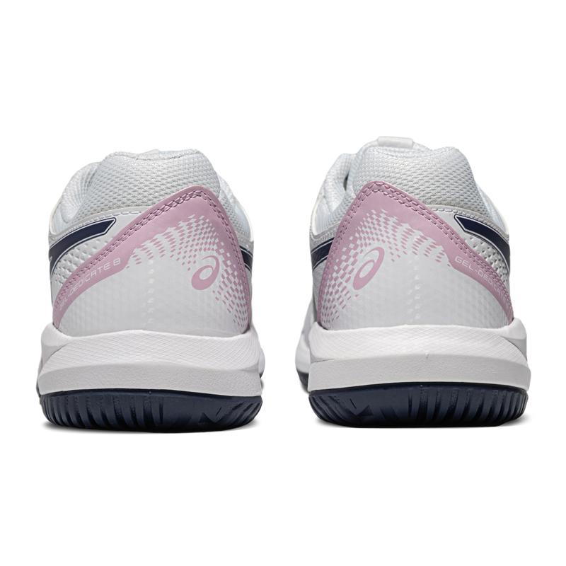 Asics Гель Dedicate 8 Нескользящие Низкие Теннисные Кроссовки Женские Бело-Синие Кроссовки 1042A235-104
