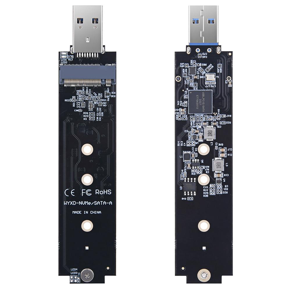 Адаптер M.2 SSD SATA/NVMe на USB 3.1 B+M Key/M Key на жесткий диск M2 3.1 Riser Adapter E C3X2