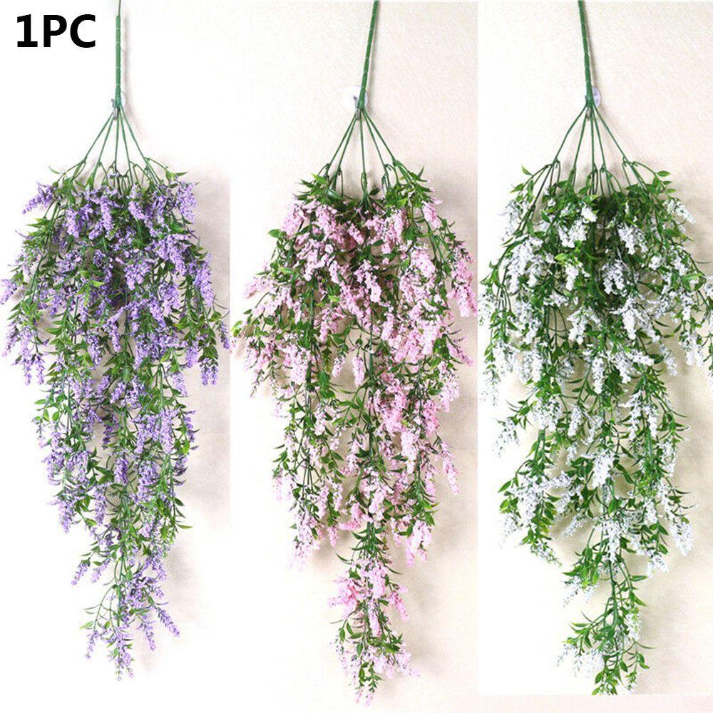 Room Bunch DIY Craft Artificial Lavender Wedding Wreath Decoration Vine Flower Garland Fake Plants