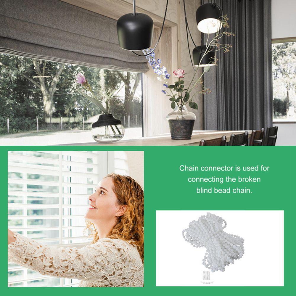 Аксессуары с соединителями Белая шторка из бусин Жалюзи Цепочка с бусинами Веревочная цепочка Шнур для подъема Цепочка для жалюзи