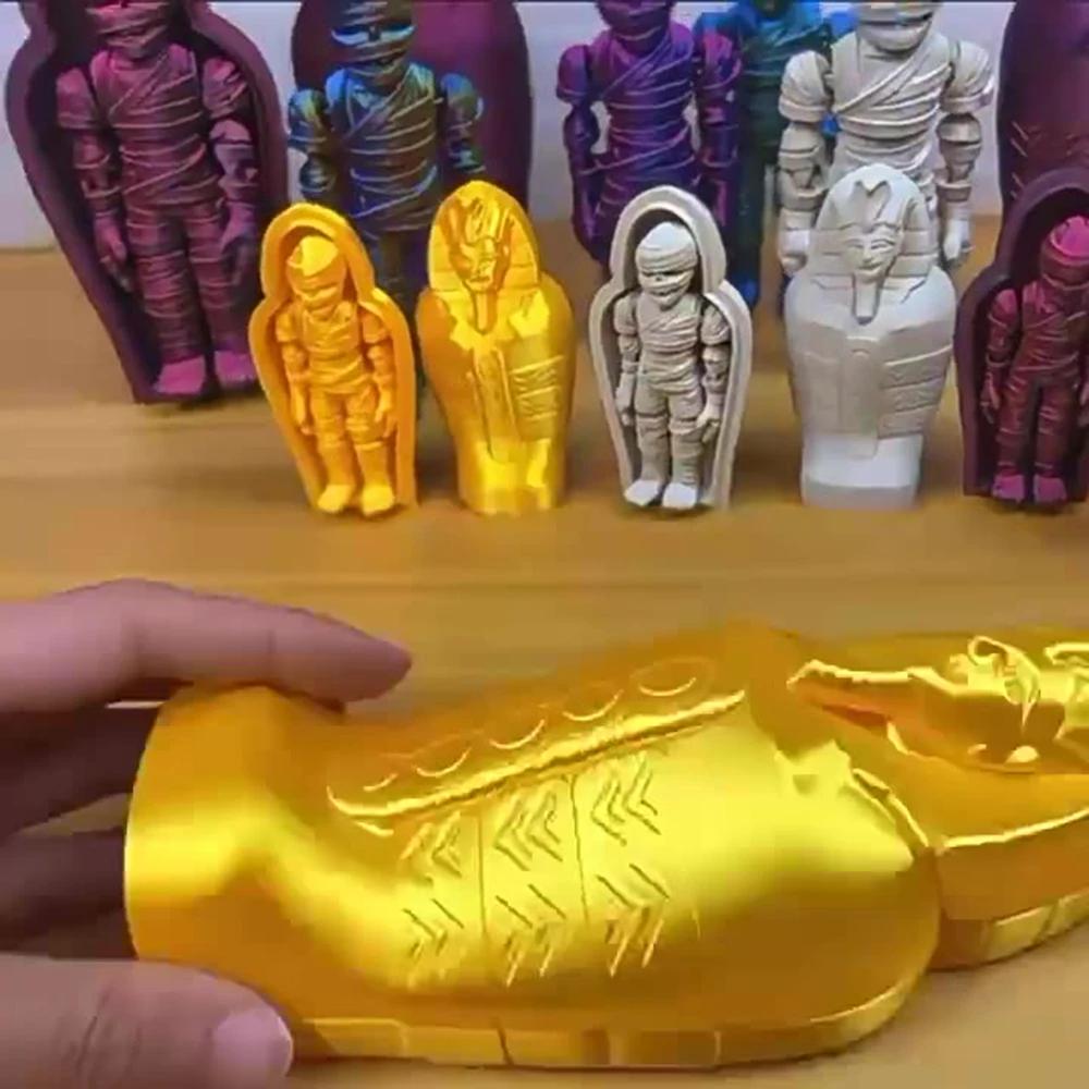 Реалистичный декоративный орнамент Фараон Египта 3D-печатная статуя Мумии Уникальный коллекционный предмет для домашнего декора и подарков
