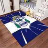 "Knighthood Emblem Blue Carpet" suitable as a non-slip mat for the living room or bedroom sofa