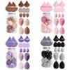 Beauty Egg Set Mini Треугольный пальчиковый пудреница Flocked Рассыпчатая пудра Воздушный кушон Макияж Яйцо Спонж Темпера Макияж Яйцо