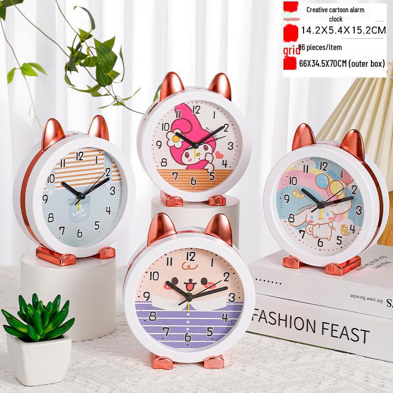 Супер громкий мультяшный металлический настольный будильник - тихий, креативный цифровой будильник