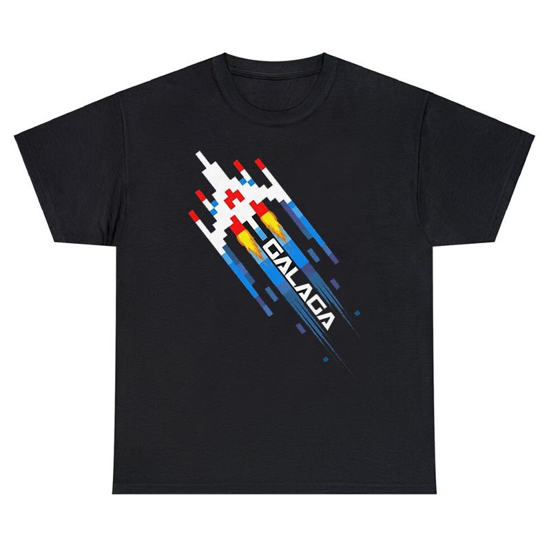 Arcade Galaga Video Game Retro Vintage 80s Invader Space Gaming Alien T shirt For Unisex Cool Vintage Cotton Gift Idea Clothes