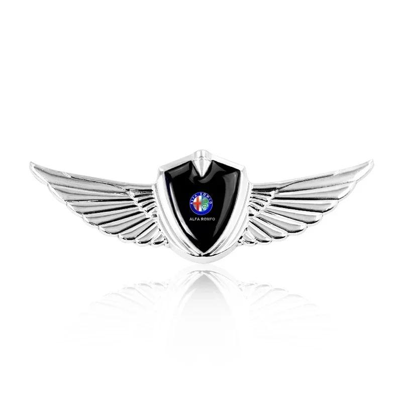 3D Metal Wings Badge Car Side Marker Window Trunk Sticker Decal For Alfa Romeo Giulia Stelvio MiTo Giulietta Tonale ALFA 4C
