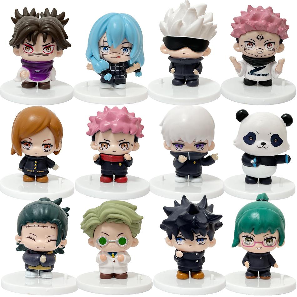 6 pcs/set Jujutsu Battle Anime Character Tiger Staff Yureno Rose Gojo Gojo Handmade PVC Model Anime Toy Ornament Birthday Gift