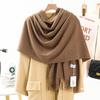 Women'S Thick Warm Solid Color Scarf Autumn And Winter New Style Cashmere Scarf Versatile Wool Scarf