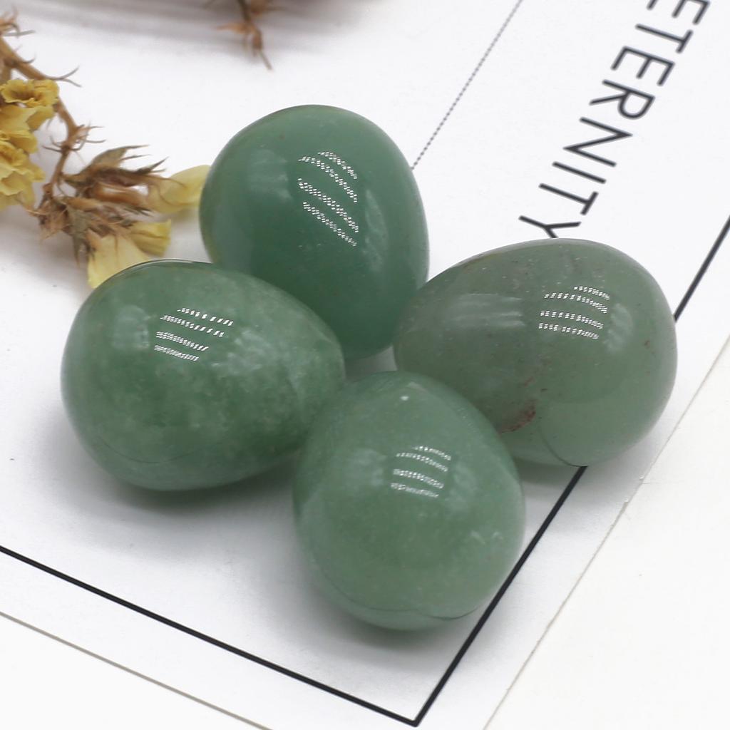 Natural Stone Ornament Egg Shape Crystal Rose Quartz Amethyst Agate Sodalite Opal Yellow Jade Home Decoration Decor Jewelry 17×22 Mm