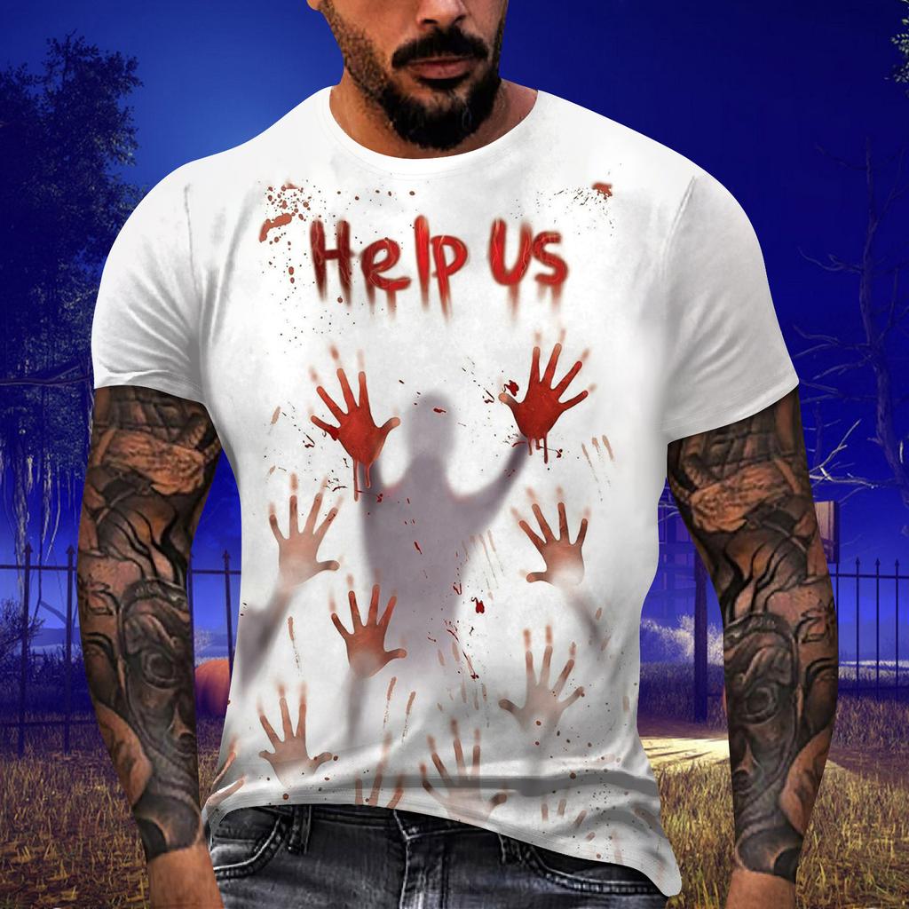 Men's T-shirt T-shirts Graphic Text Pool3D Printing Street Casual Short Sleeve Printed Clothing Basic