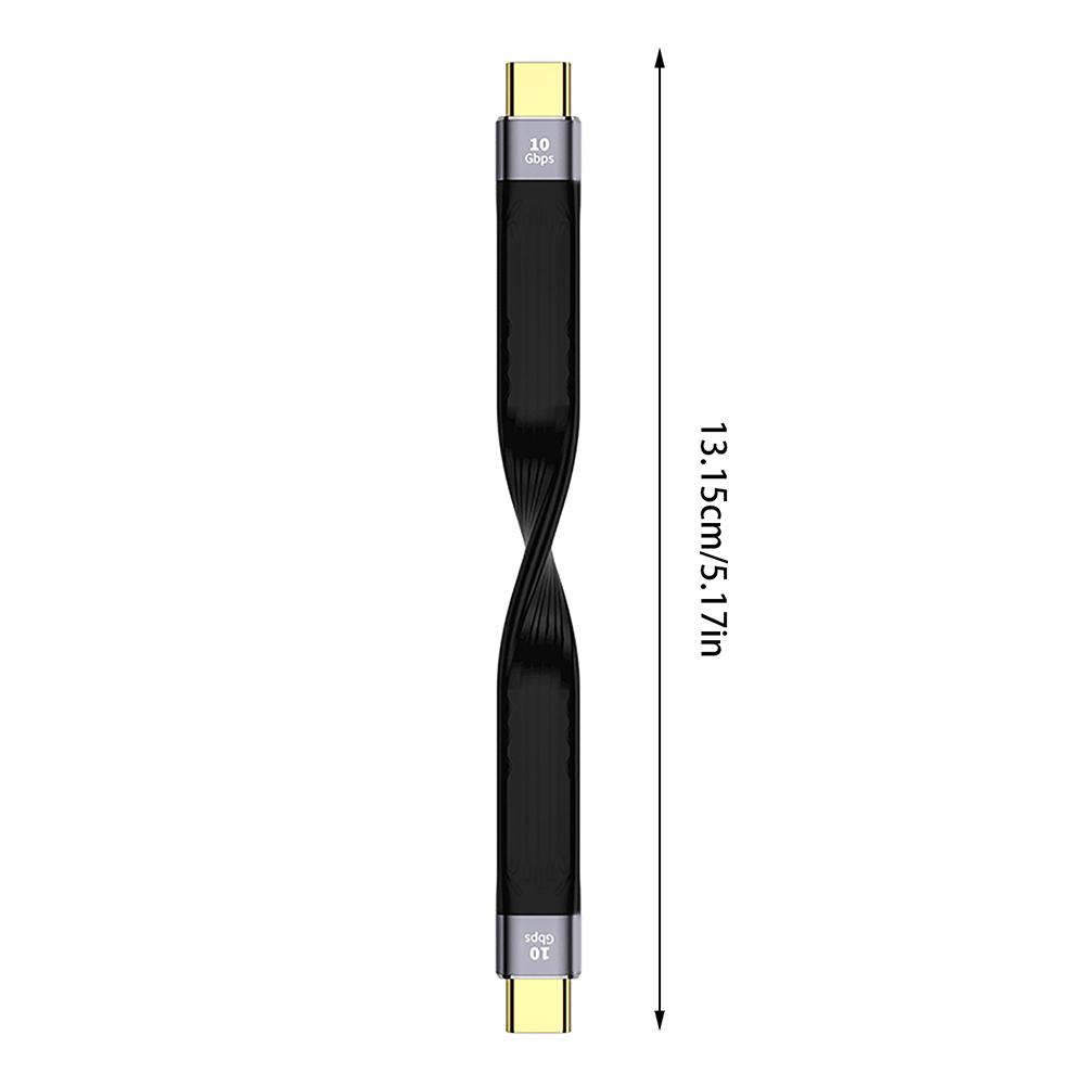Flexible Data Charging Cable Type-c Male-to-male / Usb Male To Type-c Male / Usb Female To Type-c Male Short-line High-speed 10g Fast Charging