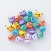 12Pcs Pokémon Bead Diy Mobile Phone Strap Keychain Refrigerator Magnet Resin Pocket Small Doll Student Party Gift