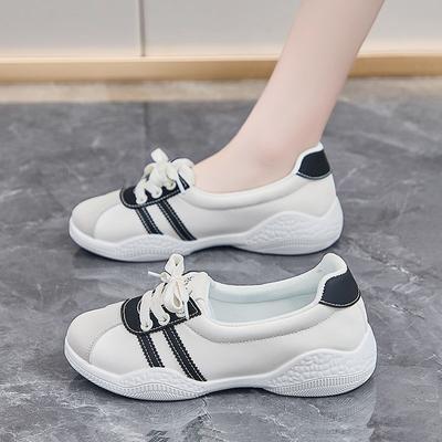 Популярные маленькие белые туфли женские 2025 осень новые универсальные с мелким вырезом дышащие мягкая подошва модный тренд спортивные и повседневные кеды