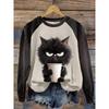 Funny Cartoon Cat Hoodie 3D Animal Print Sweatshirt Casual O-Neck Hoodie Fashion Women Sweats Spring Autumn Coat Sudaderas Femme