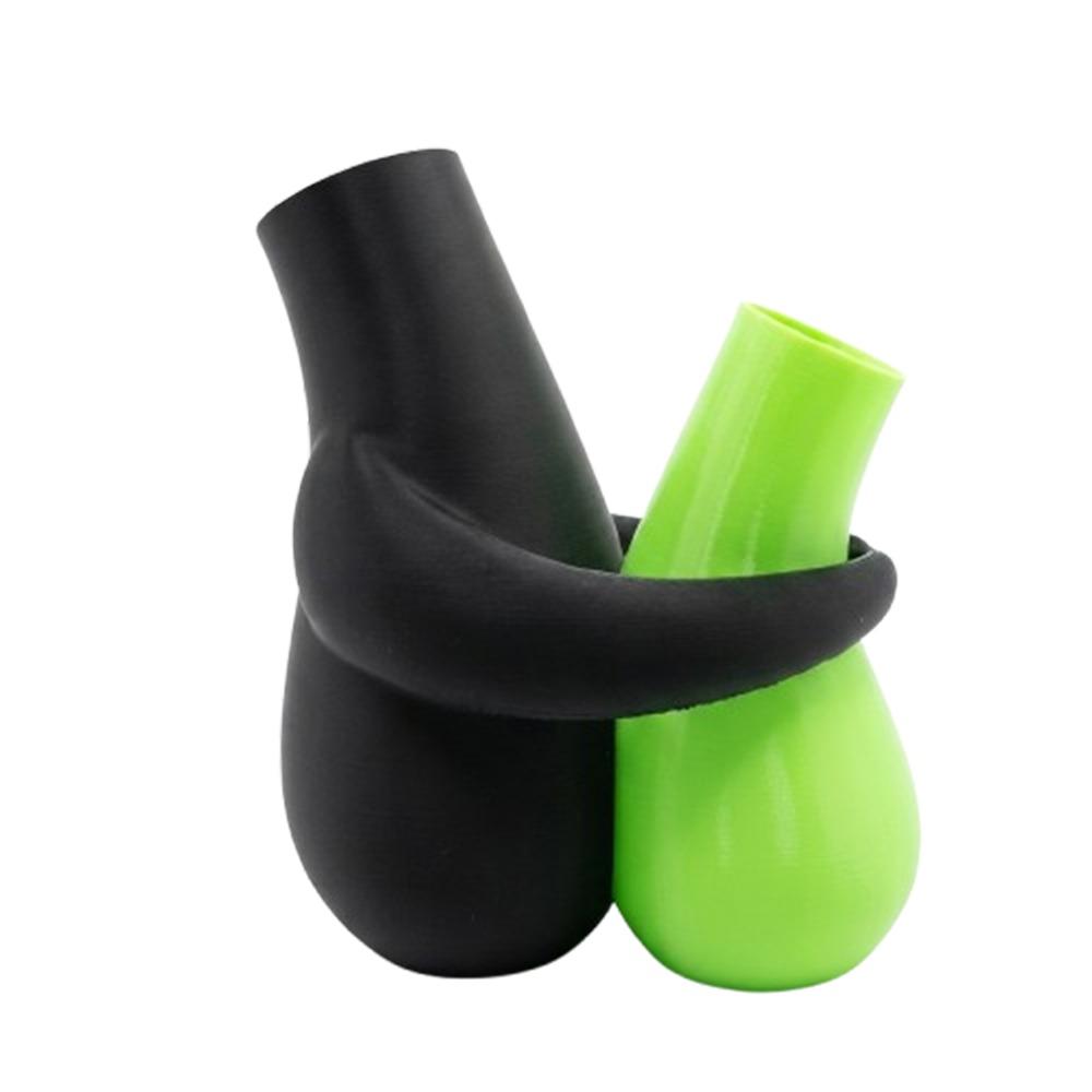 3D Printed Couple Hug Desktop Flower Vase Abstract Hugging Human Line Sculpture Vase Bedroom