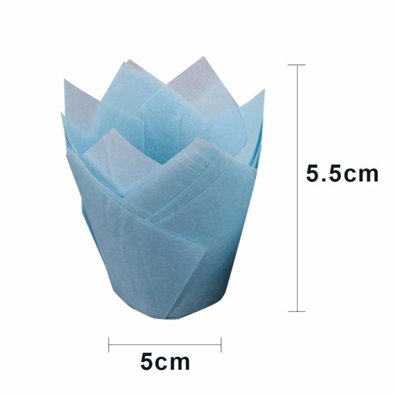 25/50 шт./лот Конфетный цвет Бумажная чашка для кексов Лайнер для выпечки Маффин Бокс Чашка Кейс Поднос для вечеринки Форма для торта Украшение Случайный цвет