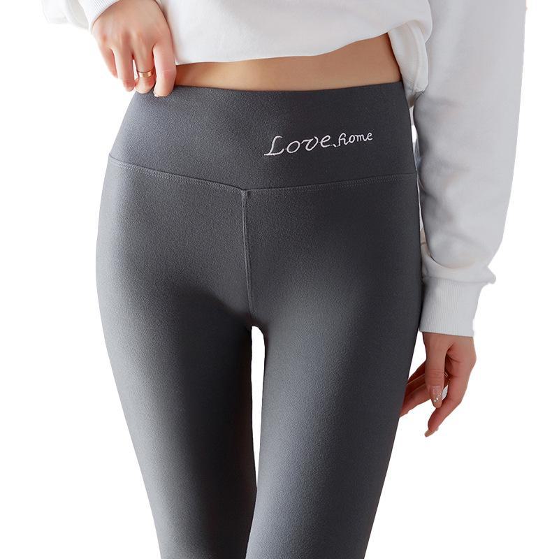 Женские леггинсы из утолщенного бархата с высокой талией - бесшовные, теплые, осенне-зимняя одежда