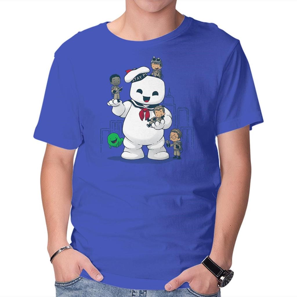 Unisex Crew Neck T-Shirt Puft Buddies Graphic Short Sleeve Casual Tee