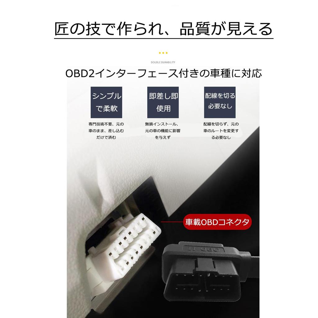 DCHAV OBD2 ODB II Cable Extension Cable Flat Ultra Thin 16 Pin 16 Core