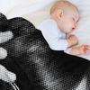 Vera Farmiga Black & White Portrait Made Of Dots Throw Blanket Soft Beds Flannel Fabric Thin Luxury Designer Blankets