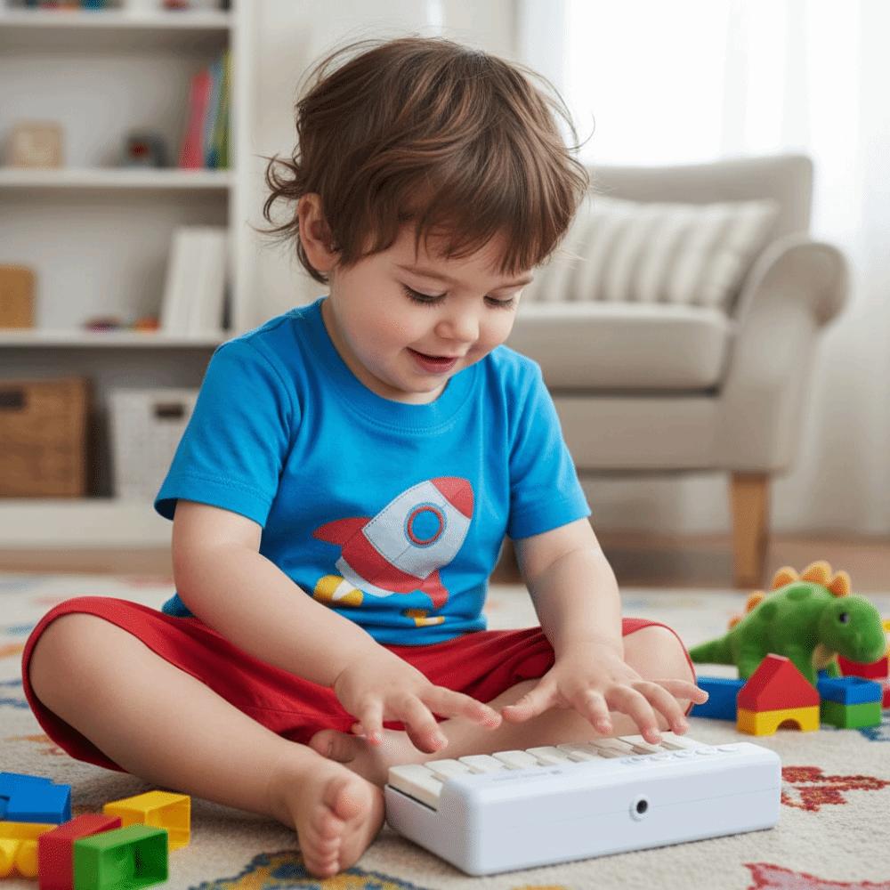 Portable Design Learning Piano Keyboard 7 Colors LED Musical Instrument Toy  Birthday Gift