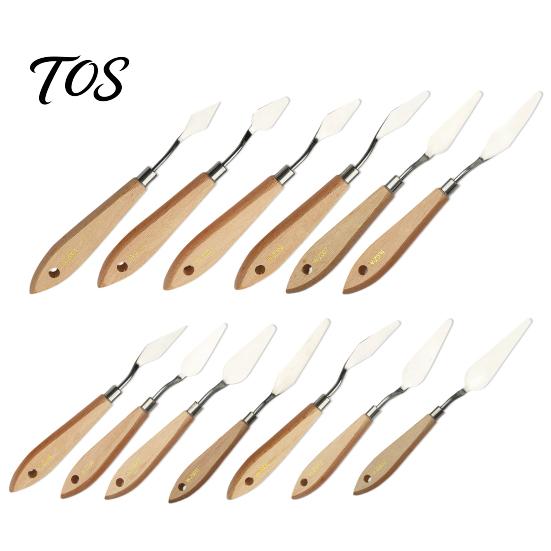 Art Mixing Spatula Oil Painting Scraper, Stainless Steel Palette Knives with Wood Handle Paint Scraper Tool for Scraping And Layering Acrylic Supplies