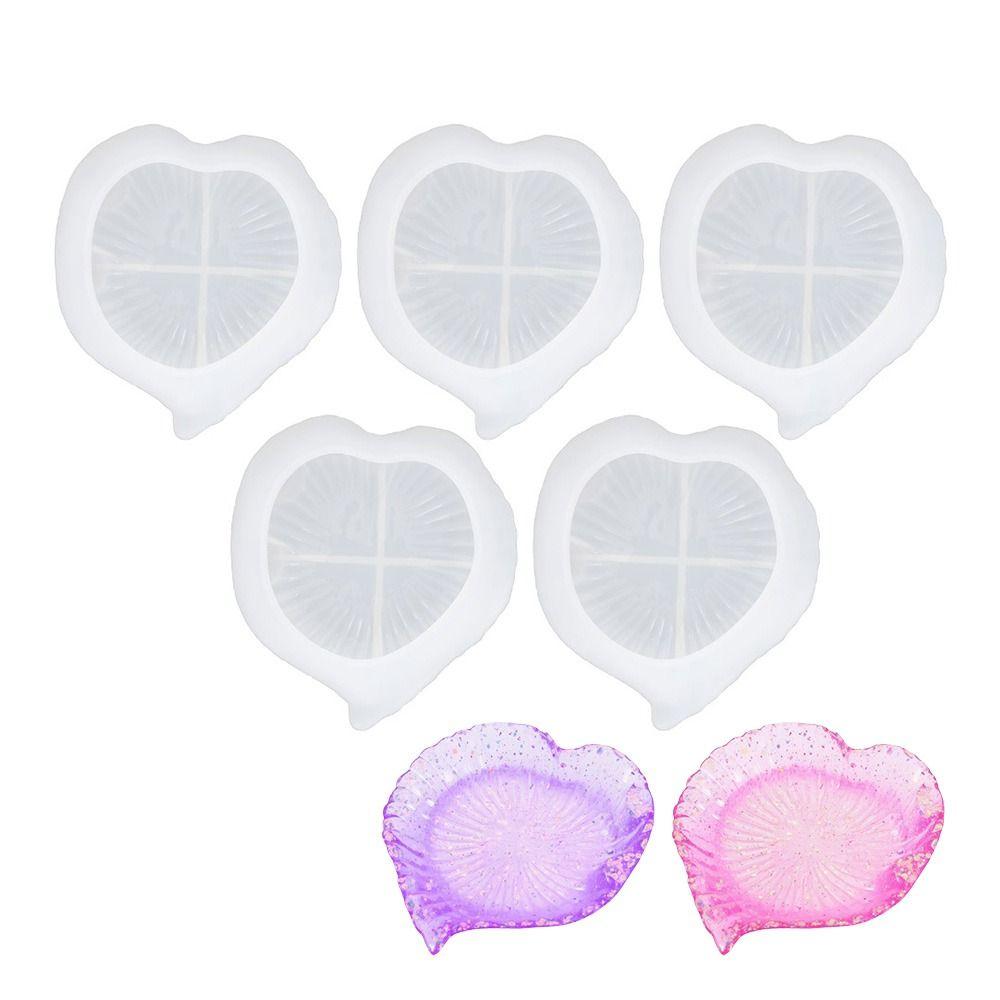 5pcs Leaf Silicone Mould Non-Stick DIY Ornaments Mould Resin Casting Mould  Beginners Craft