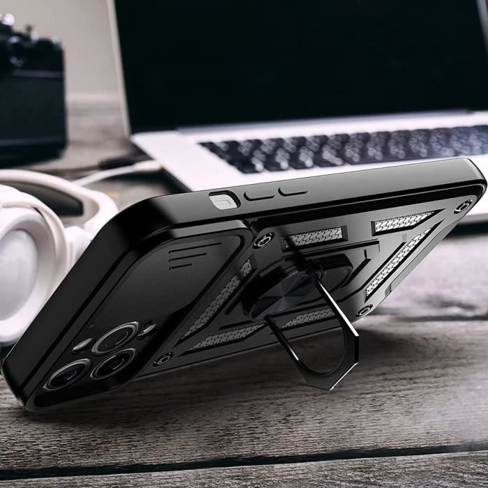 Coque - BOOLING - pour iPhone 14 Pro Max - Antichoc - Protection Caméra - 2 Verres Trempés