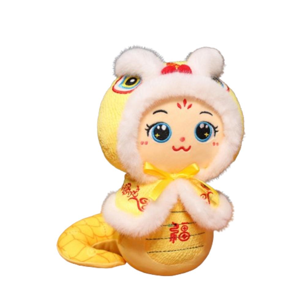 Большие глаза Змея Год плюшевая игрушка китайский стиль Счастливая змея кукла плюшевые игрушки для детей