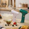 Cordless Electric Egg Beater with Double Mixing Head 3 Speeds Portable Handheld Whisk for Cake Bread Desserts Hand Mixer