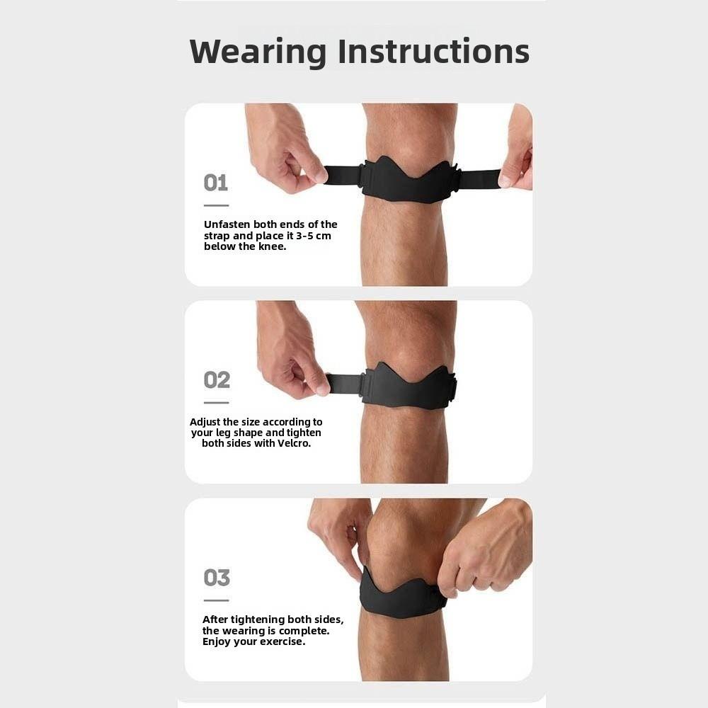 Adjustable Patella Tendon Knee Strap Non-Slip Sport Knee Wrap Knee Patella Support Tennis Ball
