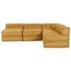 Modular Sofa Set 4 pcs Yellow Fabric