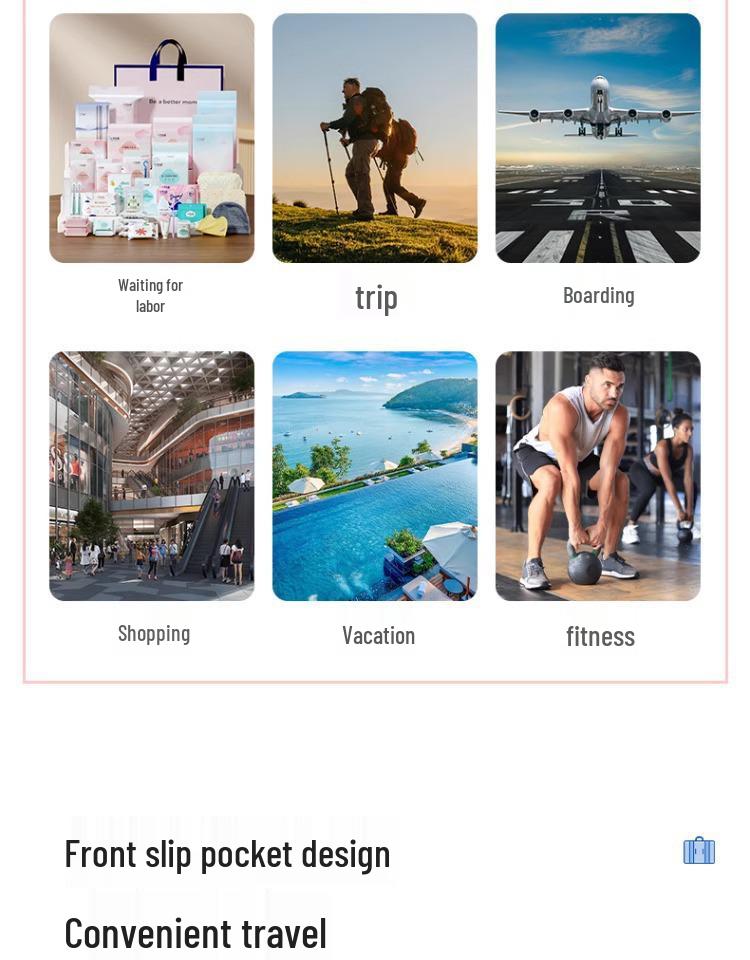 Женская складная дорожная сумка для коротких поездок с функцией тележки