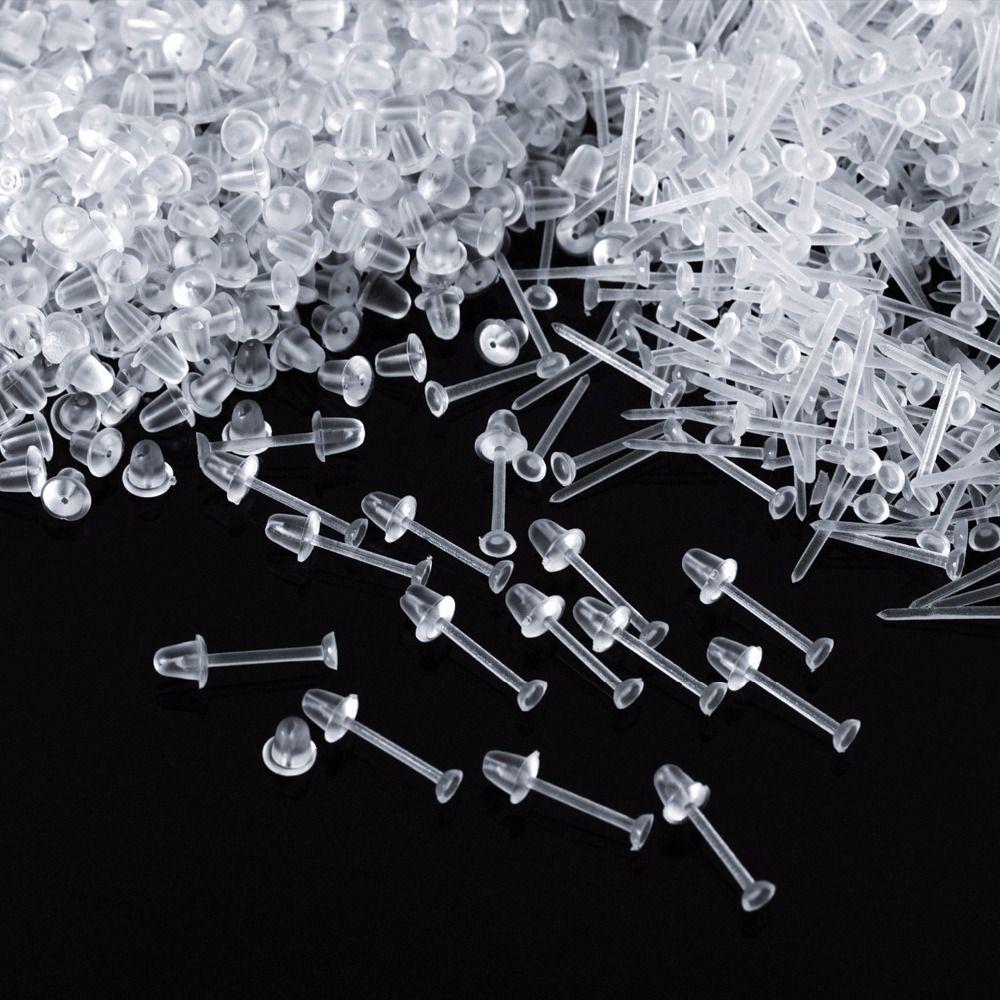 Transparent New Findings Fashion Ear Post Nuts Plug Earring Rubber Earring Back Stoppers