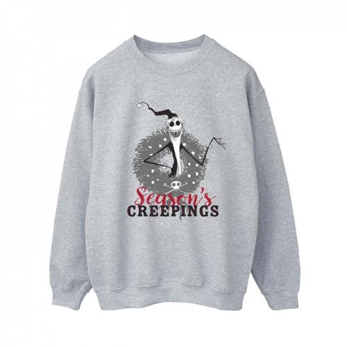 Disney Womens/Ladies The Nightmare Before Christmas Seasons Creepings Wreath Sweatshirt