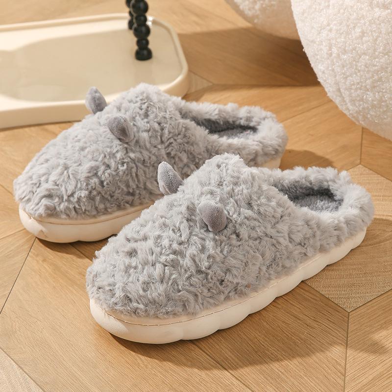 Autumn/Winter Indoor Outdoor Furry Cotton Slippers for Men & Women