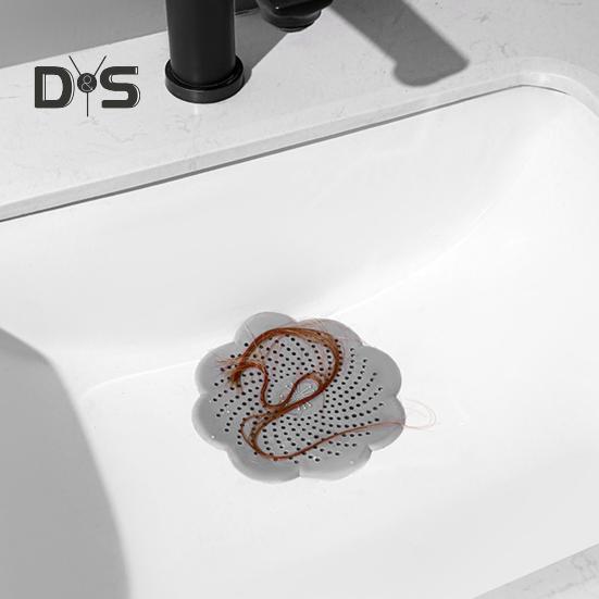 Фильтр для раковины, силиконовый антиблокировочный сливной фильтр, цветочный дизайн, герметик для запаха, кухонный аксессуар для ванной комнаты, канализационный слив, сетчатый сифон