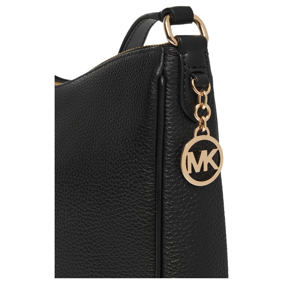 Michael Kors Nayla Золотая Фурнитура Логотип Подвеска Сумка через плечо Женская сумка через плечо Черный 35S6G5ZM2L-BLACK
